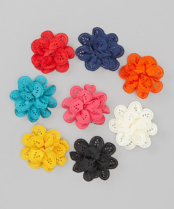 Assorted Bow Clip Set - Eyelet Collection