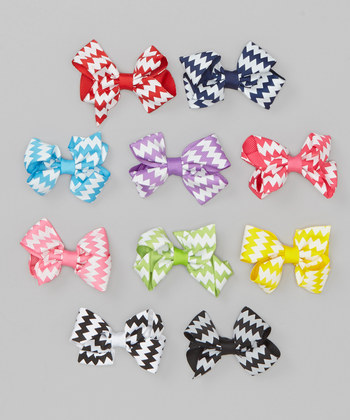 Assorted Bow Clip Set - ZigZag Collection