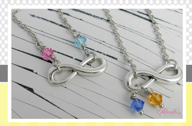 1024 Birthstone Infinity Necklace