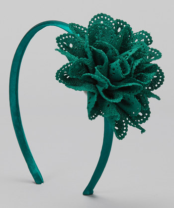 Green Eyelet  Headband