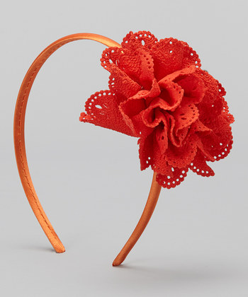 Orange Eyelet Headband