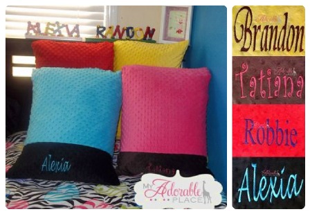 1008  Personalized Minky Pillow