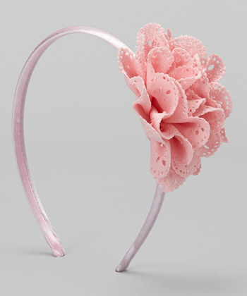 Pink Eyelet  Headband