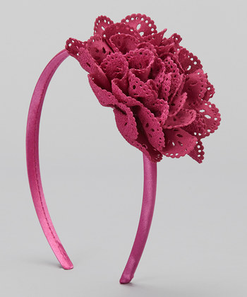 Fuchsia Eyelet  Headband